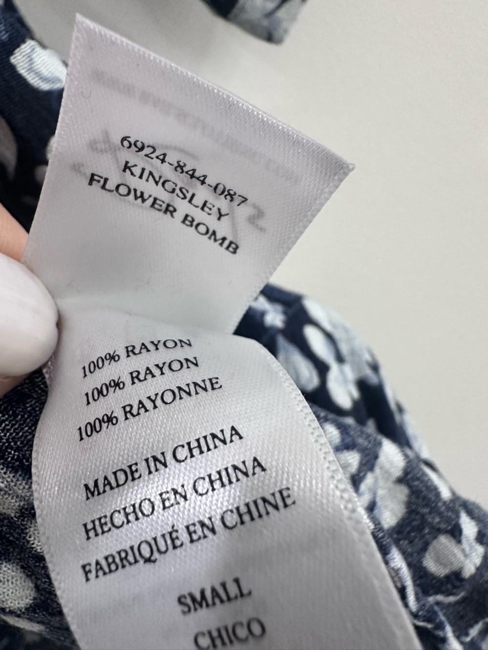 Rails Kingsley flower bomb ruffle dress blue white small - Picture 8 of 9